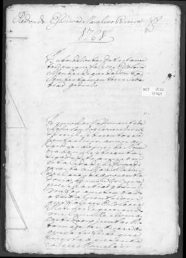 Autos de contas do testamento com que faleceu Estácia Mendes