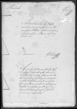 Autos de contas de testamento com que faleceu Manuel de Matos